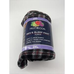 New Fruit Of The Loom Men’s Sleep Pant Multicolor Size 2XL